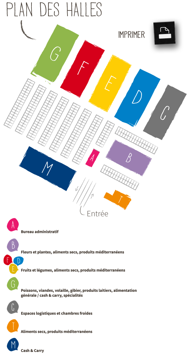 Imprimer le plan des halles